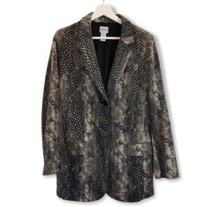 Chico's Snake Skin Button Down Jacket